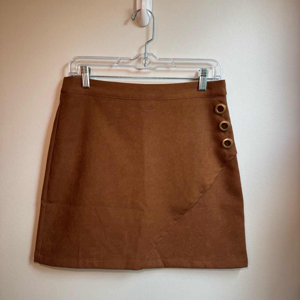 Shein Mini Skirt Rust Brown Women's Medium (A1004)